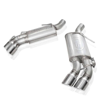 compare product Stainless Works 2016+ Chevy Camaro SS 3in Redline Factory Connect Axle Back w/Valve & 4in Quad Tips