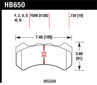 compare product Hawk 09-11 Nissan GT-R DTC-70 Motorsports Front Brake Pads
