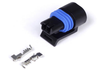 compare product Haltech Delphi 2 Pin GM Style Coolant Temp Connector Black Plug & Pins