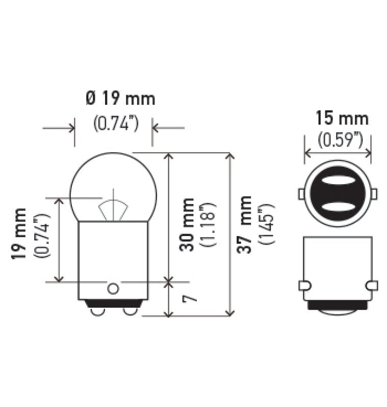Hella Bulb 90 12V 8W BA15d G6 - My Store