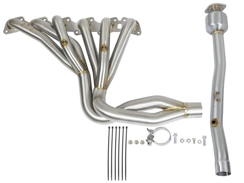 aFe Power Twisted Steel Long Tube Header & Connection Pipes (Street Series) 01 - 16 Nissan Patrol - My Store