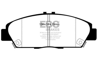compare product EBC 92-96 Honda Prelude 2.2 Greenstuff Front Brake Pads