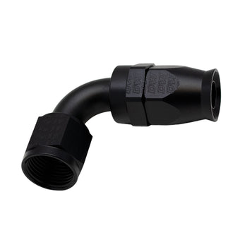 compare product DeatschWerks 10AN Female Swivel 90-Degree Hose End PTFE (Incl Olive Insert) - Anodized Matte Black
