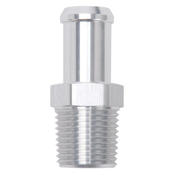 compare product Edelbrock Hose End Straight 1/2In NPT to 5/8In Barb Clear Anodize