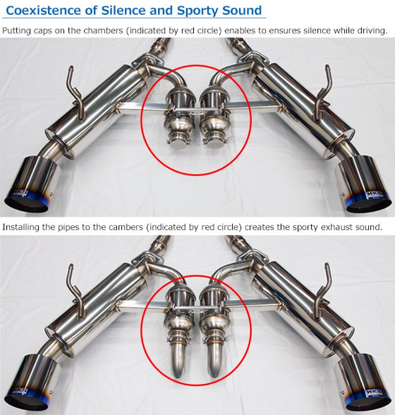 HKS 2017 Infiniti Q60 (RWD) Dual Hi - Power Titanium Tip Catback Exhaust - My Store