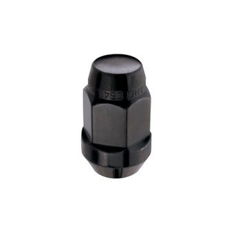 compare product McGard Hex Lug Nut (Cone Seat Bulge Style) 1/2-20 / 3/4 Hex / 1.45in. Length (4-pack) - Black