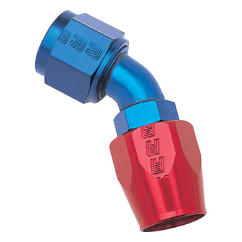 compare product Russell Performance -20 AN Red/Blue 45 Degree Full Flow Hose End