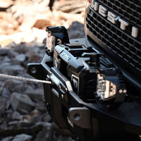 Superwinch 10000 LBS 12V DC 3/8in x 54ft Synthetic Rope Scorpion 10000SR Winch - Black Powdercoat - My Store