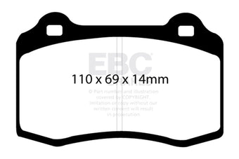 compare product EBC 96-00 Lotus Esprit Turbo 2.0 Turbo GT3 Bluestuff Front Brake Pads