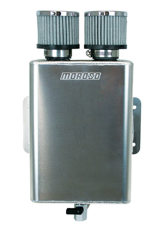 compare product Moroso Breather Tank/Catch Can -16An Inlet - Two Breathers - Aluminum