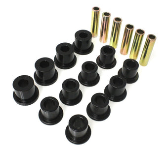 compare product Energy Suspension 87-96 Jeep Wrangler Black Front/Rear Spring and Shackle Bushing