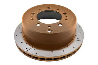 compare product DBA 98-05 Lexus LX470/98+ Toyota Landcruiser 100 Series Front Drilled & Slotted Street Series Rotor
