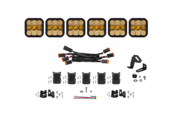 compare product Diode Dynamics SS5 Sport Universal CrossLink 6-Pod Lightbar - Yellow Combo