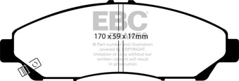 compare product EBC 14+ Acura RLX 3.5 Hybrid Greenstuff Front Brake Pads