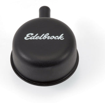 compare product Edelbrock Round Cap w/ Nipple Black