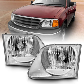 compare product ANZO 1997-2003 Ford F-150 Crystal Headlights Chrome