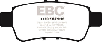 compare product EBC 05-10 Honda Odyssey 3.5 Ultimax2 Rear Brake Pads