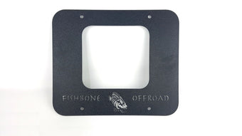 compare product Fishbone Offroad 97-06 Jeep Wrangler TJ Tailgate Plate - Black Textured Powdercoat Aluminum