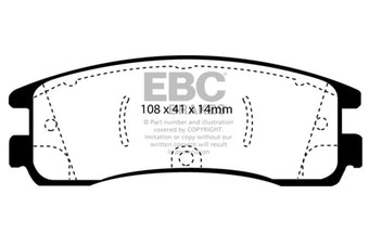 compare product EBC 08-09 Buick Allure (Canada) 5.3 Greenstuff Rear Brake Pads