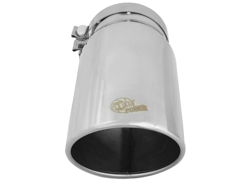 aFe Universal Bolt On Exhaust Tip Polished 5in Inlet x 6in Outlet x 12in Long - My Store