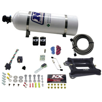 compare product Nitrous Express 4150 4-BBL/Gasoline Nitrous Kit (50-300HP) w/15lb Bottle