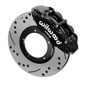 compare product Wilwood 69-83 Porsche 911 Front Superlite Brake Kit 3.5in MT Drilled & Slotted - Black
