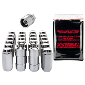 compare product McGard 6 Lug Hex Install Kit w/Locks (Cone Seat Nut) M14X1.5 / 22mm Hex / 1.945in. Length - Chrome