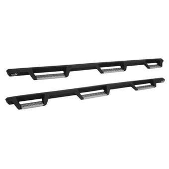 compare product Westin/HDX 17-18 Ford F-250/350 Crew Cab (6.75ft Bed) Stainless Drop Nerf Step Bars - Textured Black