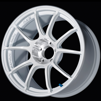 compare product Advan RZIII 18x9.5 / +45 Offset / 5x120 BC / 72.5mm Bore / Racing White Metallic & Diamond Cut