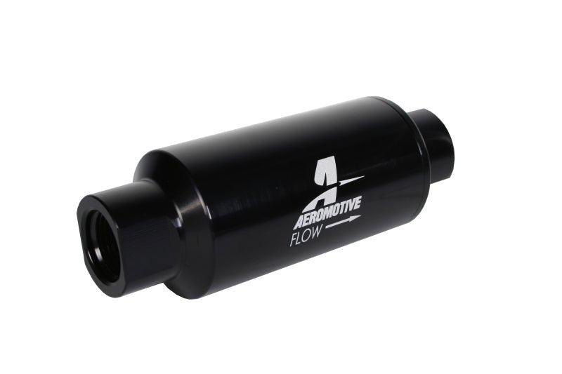Aeromotive In - Line Filter 10AN 10 Micron Microglass Element Bright - Dip Black 2in OD - My Store