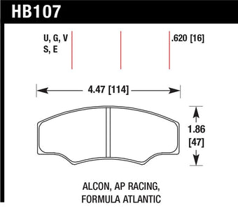 compare product Hawk CP2361/CP3228/CP5104/CP5144 AP Racing DTC-70 Brake Pads