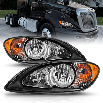 compare product ANZO 2008-2016 International Prostar Crystal Headlights Black Housing (OE Replacement)
