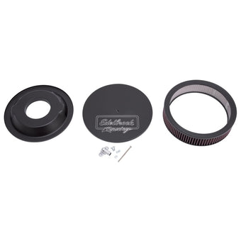 compare product Edelbrock Air Cleaner Victor Series Round Aluminum Top Cloth Element 14In Dia X 3 125In Black