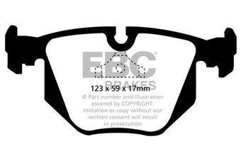 compare product EBC 94-99 BMW M5 3.8 (E34) Redstuff Rear Brake Pads