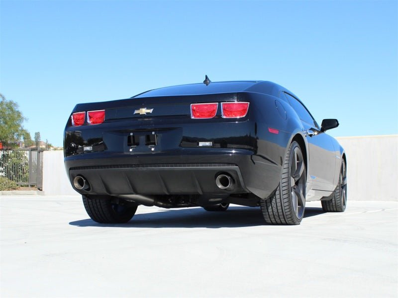 aFe MACHForce XP Exhaust 2.5in Stainless Steel CB/10 - 13 Chevy Camaro V6 - 3.6L (td) (gloss blk tip) - My Store