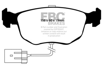 compare product EBC 98-99 Ford Contour 2.5 SVT Yellowstuff Front Brake Pads