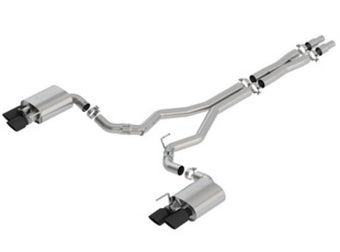 compare product Borla 2018 Ford Mustang GT 5.0L AT/MT 3in ATAK Catback Exhaust Black Chrome Tips w/ Valves