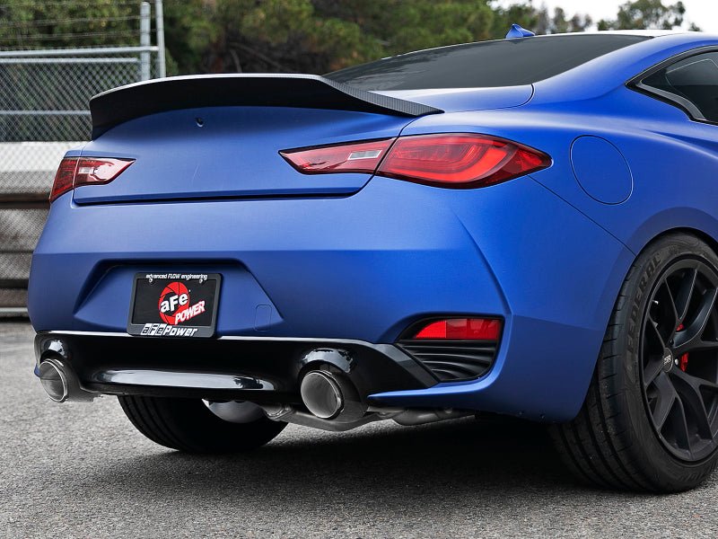 aFe POWER Takeda 2.5in 304 SS CB Exhaust w/ Carbon Fiber Tips 17 - 19 Infiniti Q60 V6 - 3.0L (tt) - My Store