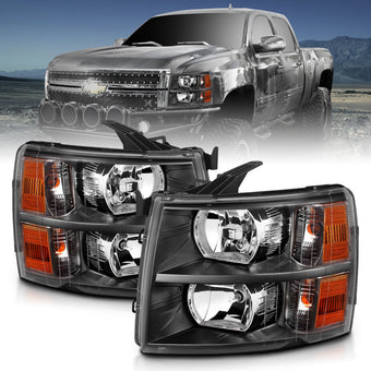 compare product ANZO 2007-2013 Chevrolet Silverado Crystal Headlights Black