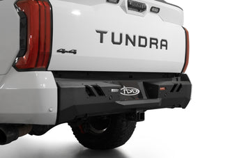compare product Addictive Desert Designs 2022+ Toyota Tundra Black Label Rr Bumper - Hammer Blk w/ Satin Blk Panels
