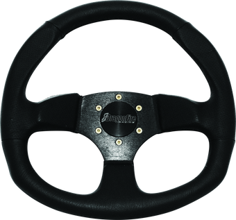 compare product DragonFire Racing Steering Wheels - D-Shaped- Vinyl- Black- 0in offset