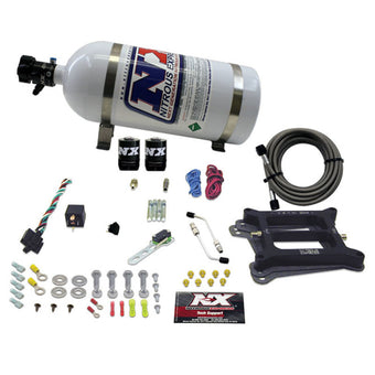 compare product Nitrous Express 4150 4-BBL/Alcohol Nitrous Kit (100-500HP) w/10lb Bottle