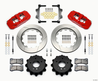 compare product Wilwood AERO4 Rear Kit 14.00 Red 2007-2011 BMW E90 Series w/Lines