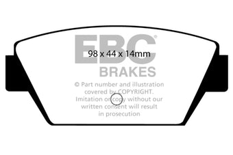 compare product EBC 93-94 Eagle Talon 1.8 Ultimax2 Rear Brake Pads