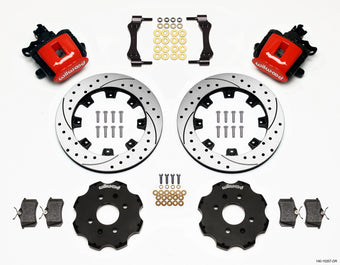 compare product Wilwood Combination Parking Brake Rear Kit 12.19in Drilled Red Civic / Integra Disc 2.39 Hub Offset