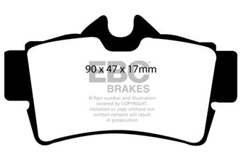 compare product EBC 94-98 Ford Mustang 3.8 Greenstuff Rear Brake Pads