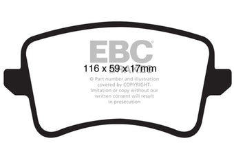 compare product EBC 09-11 Audi A4 2.0 Turbo Greenstuff Rear Brake Pads