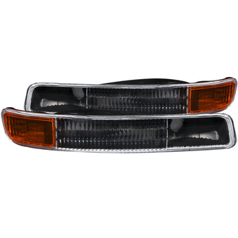 compare product ANZO 1999-2006 GMC Sierra 1500 Euro Parking Lights Black w/ Amber Reflector