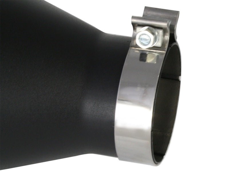aFe MACHForce XP Exhausts Tips SS - 304 EXH Tip 4In x 7Out x 18L Bolt - On (blk) - My Store