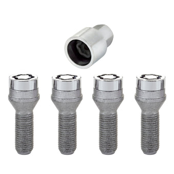compare product McGard Wheel Lock Bolt Set - 4pk. (Cone Seat) M14X1.5 / 19mm Hex / 31.0mm Shank Length - Chrome